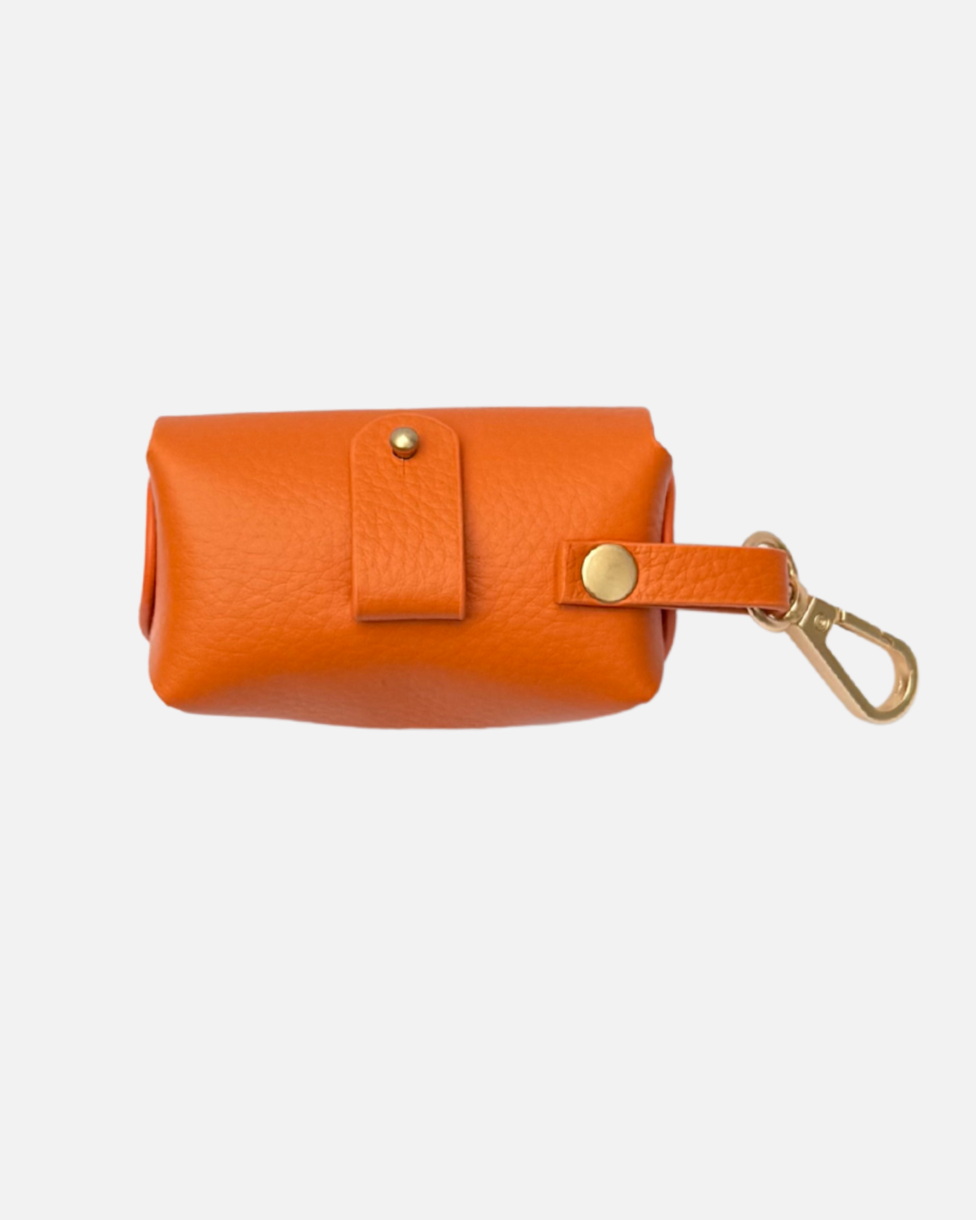 Orange poop bag pouch