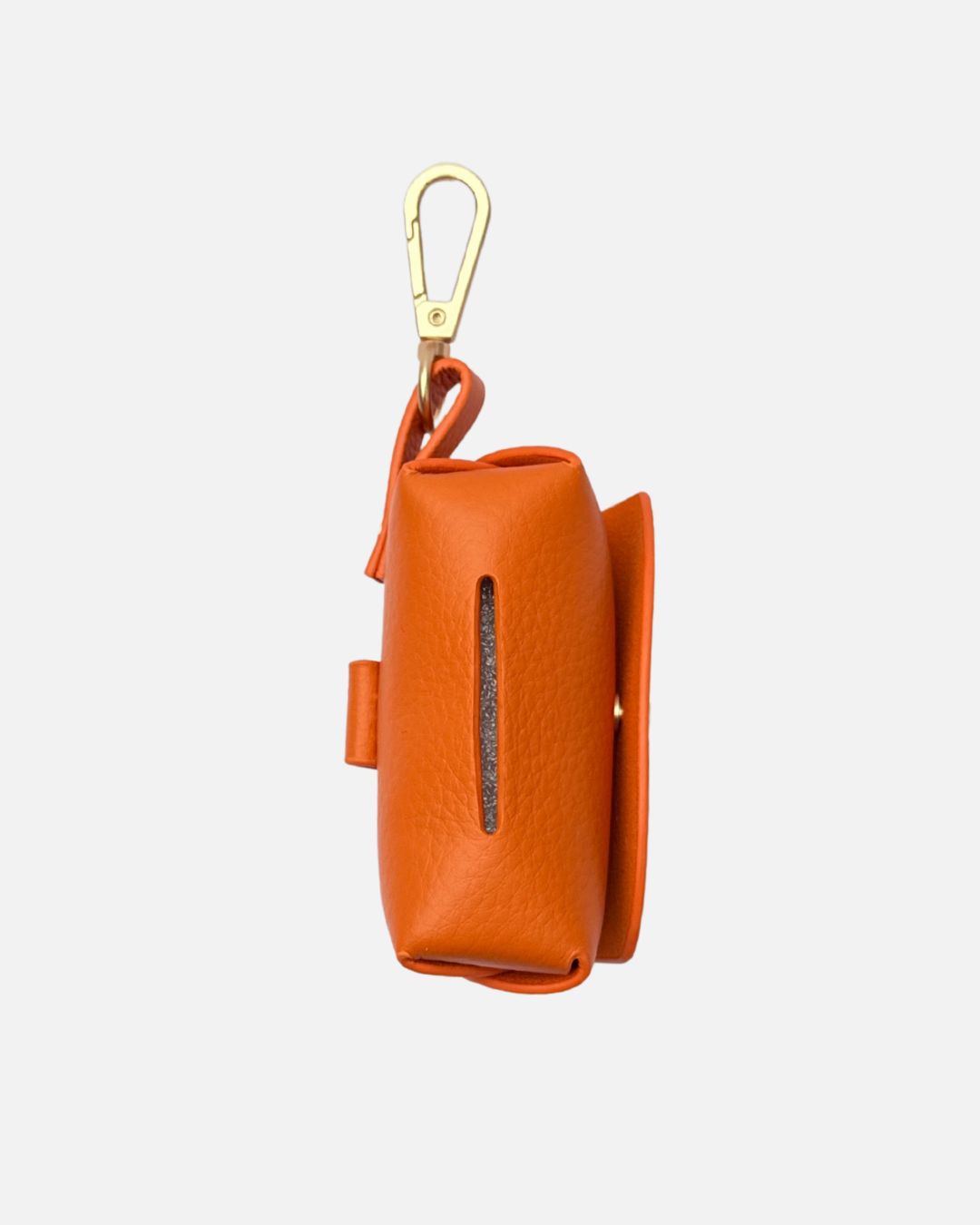 Orange poop bag pouch