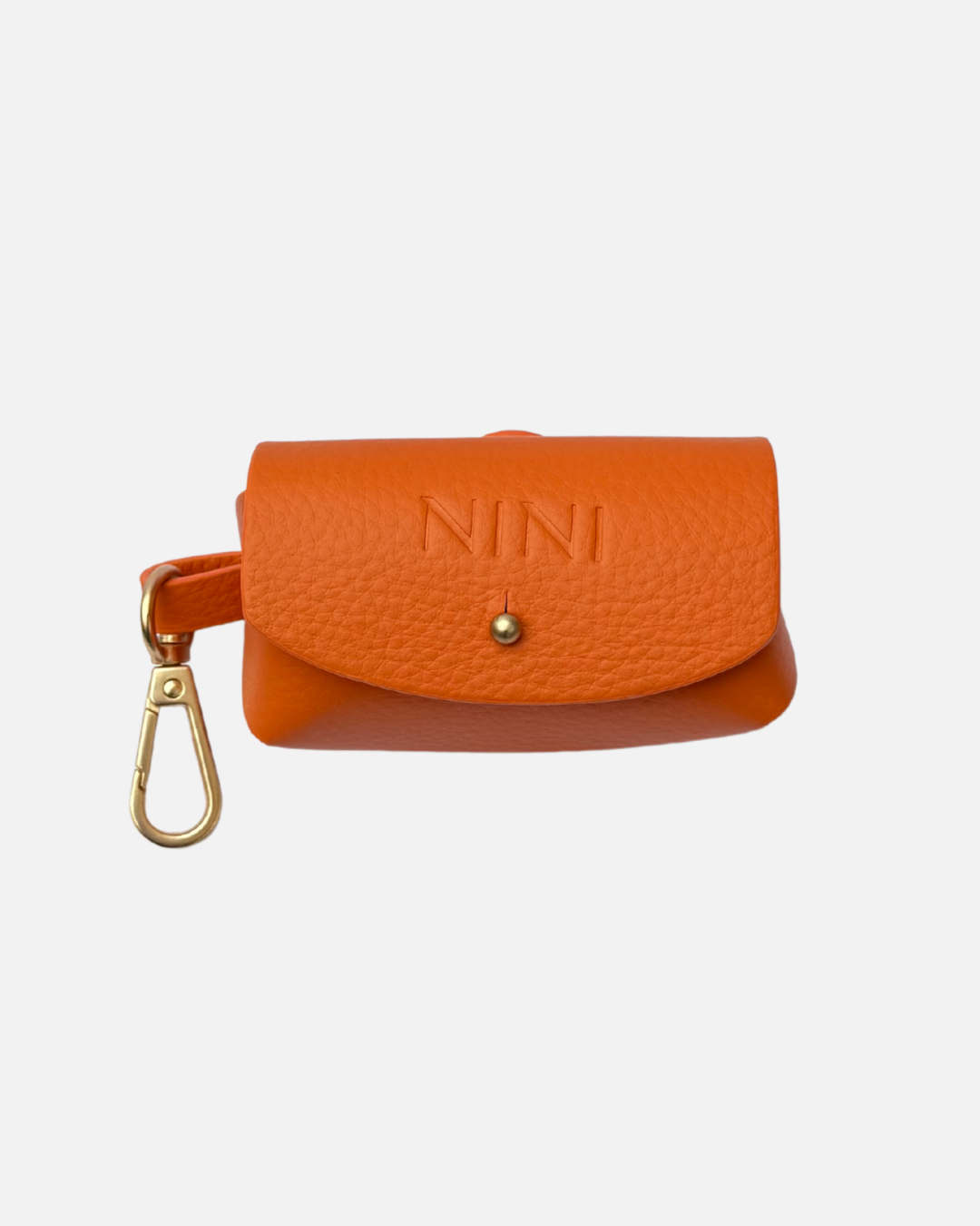 Orange poop bag pouch