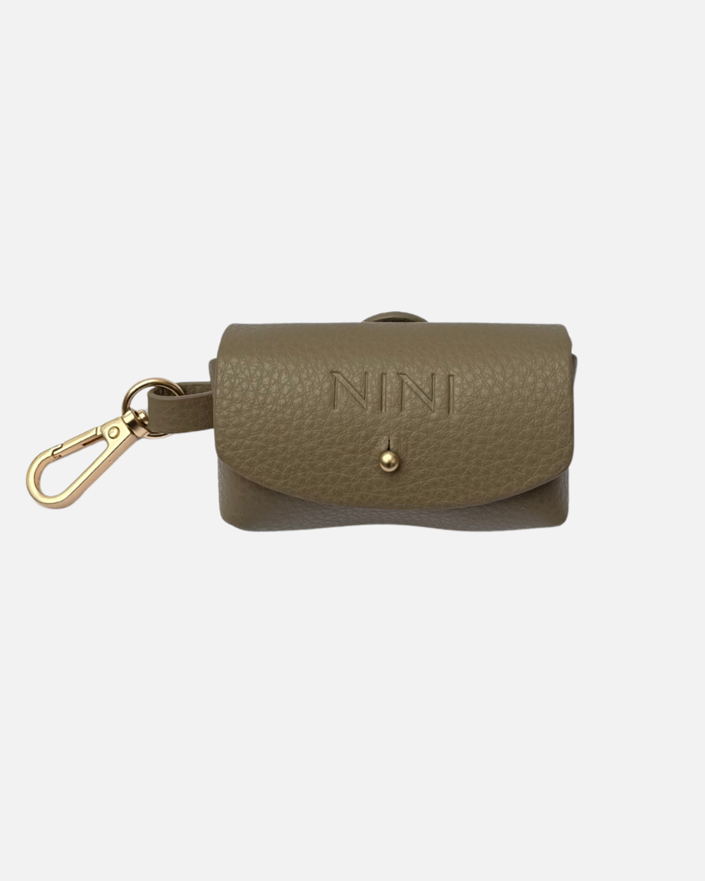 Pochette sac déjection chien grise microfibre vegan Nini Dog Shop