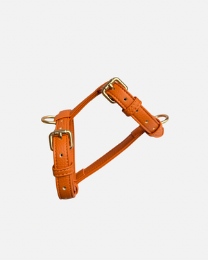 Harnais chien orange microfibre vegan confort Nini Dog Shop
